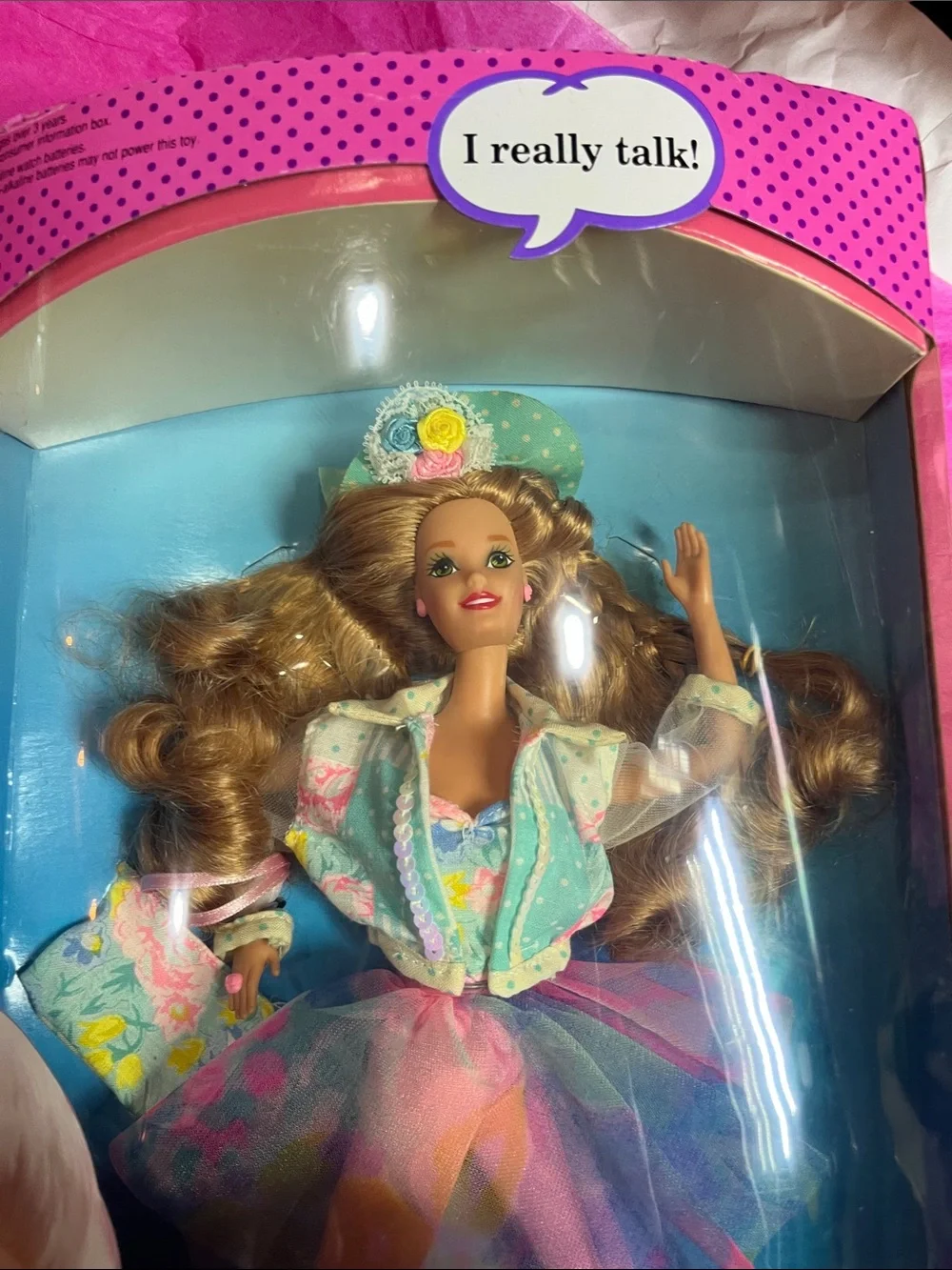 vintage 1991 Teen Talk Barbie (#5745) by Mattel NRFB